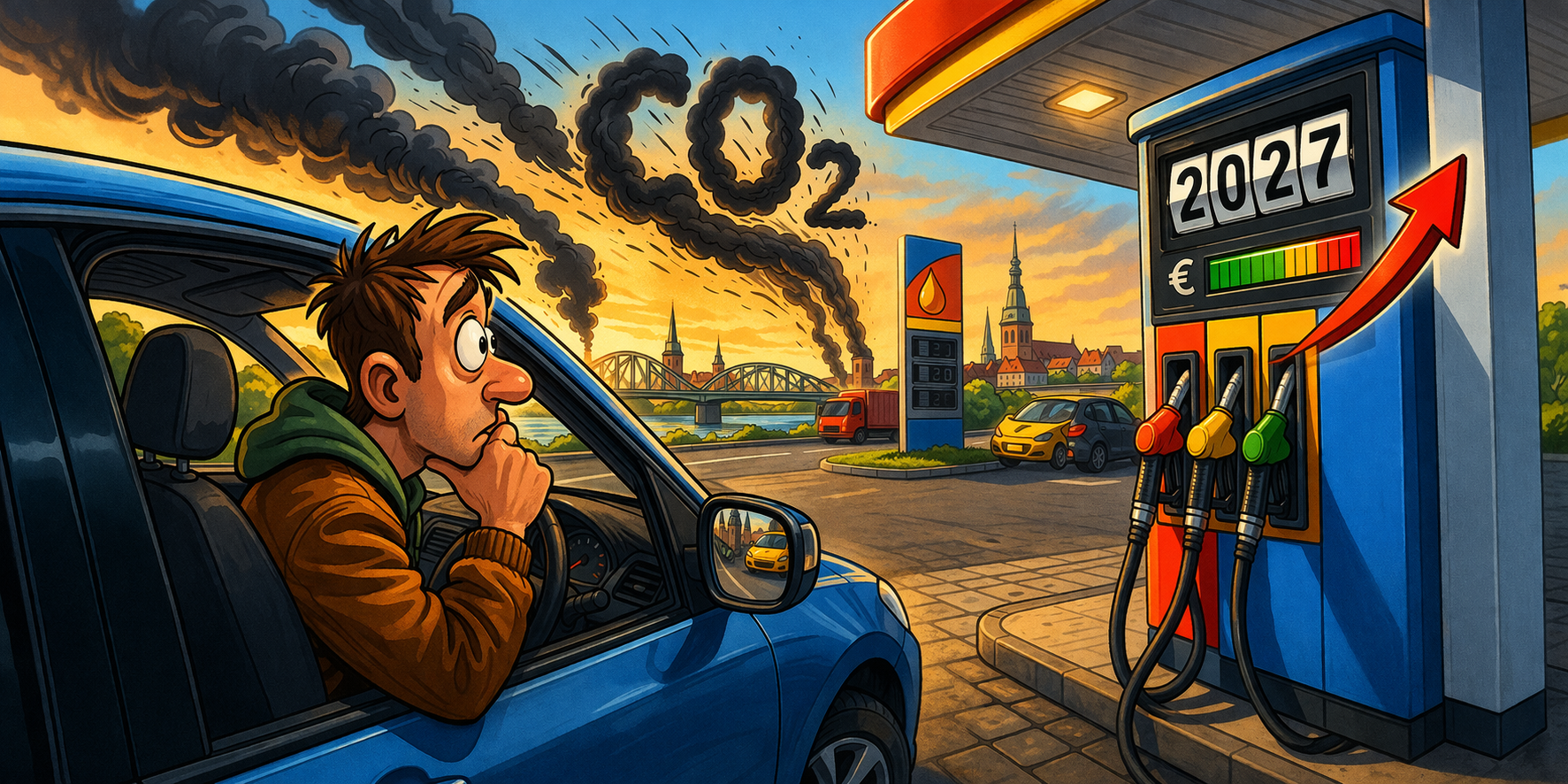 Kas notiks ar auto izmaksām Latvijā 2027. gadā? ETS2, CO₂ izmaksas un ko tas var nozīmēt degvielai