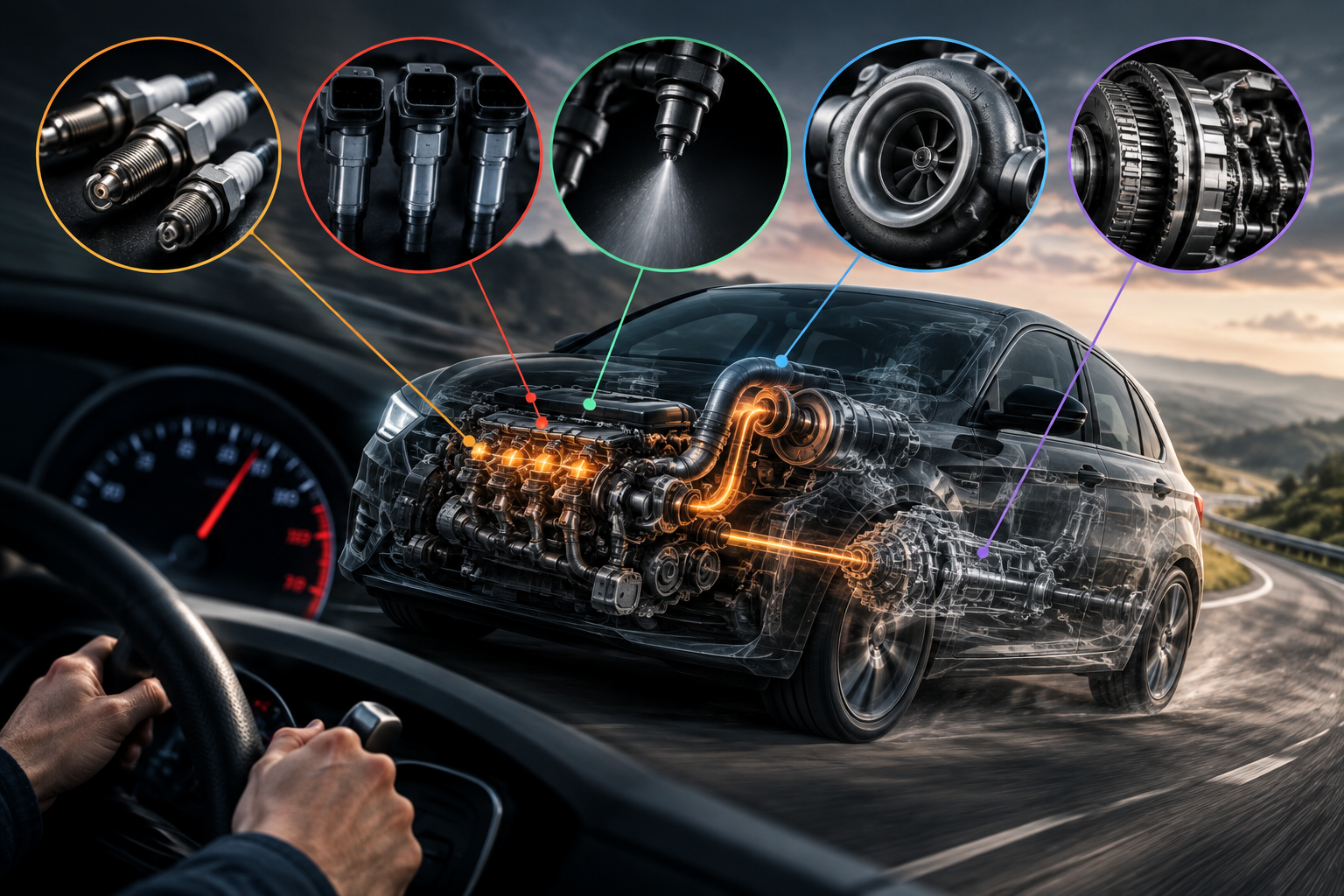 Auto raustās paātrinoties: kā saprast, vai vainīgas sveces, spoles, sprauslas, turbīna vai ātrumkārba?